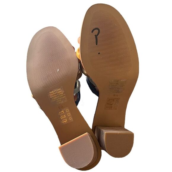 NWOT Madewell The Addie High Heel Rainbow Mule 9.5 - Picture 8 of 9